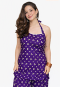 BANDHEJ PURPLE HALTER NECK FARSHI SET