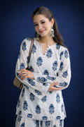 IVORY BLUE BUTA FARSHI SET